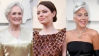 Los looks de Glenn Close, Emma Stone y Lady Gaga en los Oscars, paso a paso